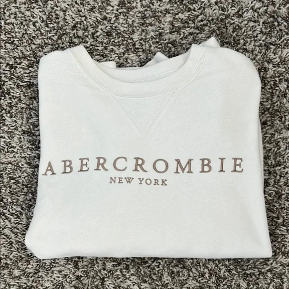 Abercrombie White Sweatshirt - Picture 1 of 4